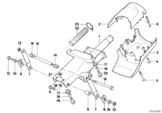 Труба рулевой колонки/облицовка для BMW E34 M5 3.6 S38 (схема запасных частей)