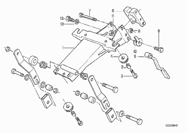 Опорный кронштейн вала рул.управ./детали для BMW Z1 Z1 M20 (схема запчастей)