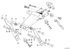 Опорный кронштейн вала рул.управ./детали для BMW Z1 Z1 M20 (схема запасных частей)