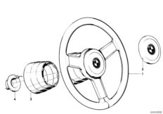спортивное рулевое колесо для BMW E23 730 M30 (схема запасных частей)