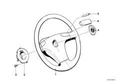 спортивное рулевое колесо для BMW E23 728i M30 (схема запасных частей)