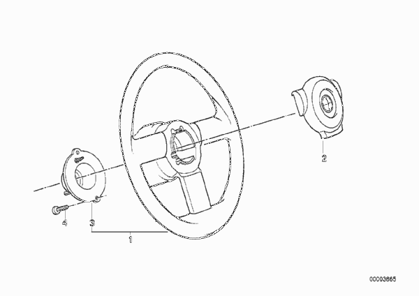 спортивное рулевое колесо для BMW Z1 Z1 M20 (схема запчастей)