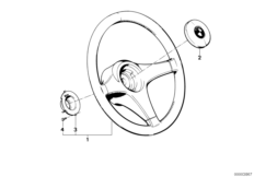 спортивное рулевое колесо для BMW E30 324td M21 (схема запасных частей)