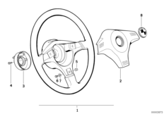 спортивное рулевое колесо для BMW E36 320i M52 (схема запасных частей)