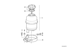 Масляный резервуар/детали для BMW E36 320i M50 (схема запасных частей)