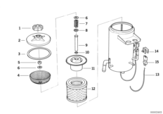 Резервуар для масла ASC+T/детали для BMW E32 750i M70 (схема запасных частей)