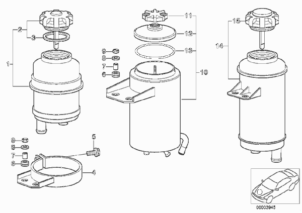 Масляный резервуар/детали для BMW E38 L7 M73N (схема запчастей)