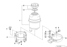 Масляный резервуар/детали для BMW E36 318i M43 (схема запасных частей)