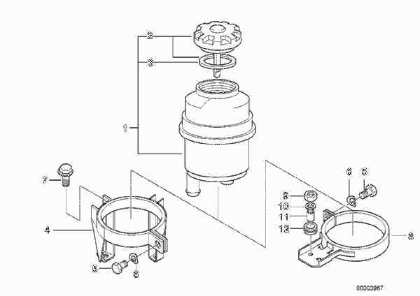 Масляный резервуар/детали для BMW E36 316i 1.9 M43 (схема запчастей)