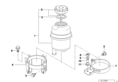 Масляный резервуар/детали для BMW E39 540iP M62 (схема запасных частей)