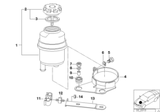 Масляный резервуар/детали для BMW E36 318is M44 (схема запасных частей)