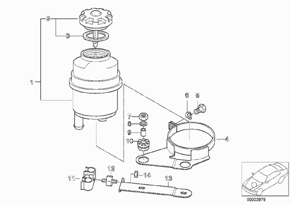 Масляный резервуар/детали для BMW E36 318ti M44 (схема запчастей)