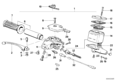 Модуль ручки П для BMW 2472 R 80 0 (схема запасных частей)