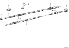 Трос прив.сцепления/трос тормозн.привода для MOTO 2476 R90/6 0 (схема запасных частей)