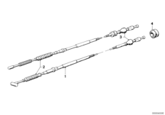 Трос привода сцепления для BMW 2474 R 100 TIC 0 (схема запасных частей)