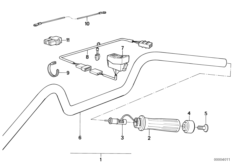 Комплект дооснащения обогреваемой ручки для BMW 89V2 K 1100 RS (0522,0532) 0 (схема запасных частей)