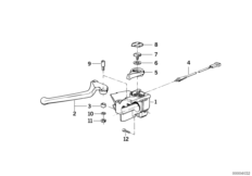 Модуль ручки Л/детали для BMW 259E R 850 GS 95 (0403) 0 (схема запасных частей)