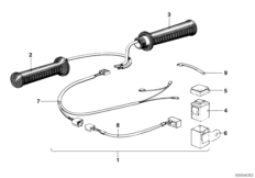 Комплект дооснащения обогреваемой ручки для MOTO 2474 R 100 RS 0 (схема запасных частей)