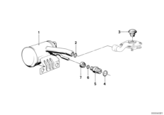 Резервуар для масла редуктора задн.моста для BMW E12 535i M30 (схема запасных частей)