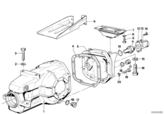 Крышка картера КПП/импульсный датчик для BMW E23 735i M30 (схема запасных частей)