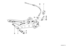 Балка заднего моста/подвеска колеса для BMW E23 745i M30 (схема запасных частей)