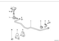 стабилизатор задний для BMW Z1 Z1 M20 (схема запасных частей)