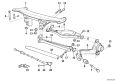 Балка заднего моста/подвеска колеса для BMW Z1 Z1 M20 (схема запасных частей)
