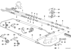 Система регулир.дорож.просв./провода Пд для BMW E32 750i M70 (схема запасных частей)