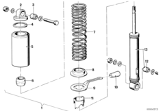 амортизационная стойка Зд для MOTO 2476 R60/5 0 (схема запасных частей)
