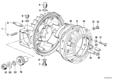 Картер редуктора заднего моста/крышка для BMW 2472 R 65 (20KW) 0 (схема запасных частей)