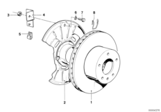 Диск тормозного механизма перед.колеса для BMW E23 730 M30 (схема запасных частей)