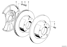 Диск тормозного механизма перед.колеса для BMW E30 324td M21 (схема запасных частей)