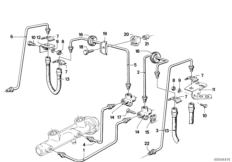 Трубопровод тормозного привода Пд для BMW E23 728iS M30 (схема запасных частей)