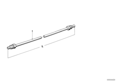 Трубопровод тормозного привода прямой для BMW ISE Isetta 600 2-Zyl (схема запасных частей)