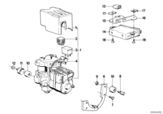 ЭБУ антиблокировочной системы для BMW E30 324td M21 (схема запасных частей)