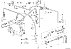 Трубопровод торм.привода Пд/Зд/креплен. для BMW Z1 Z1 M20 (схема запасных частей)