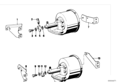 Усилитель тормозов/крепление для BMW E12 520i M20 (схема запасных частей)