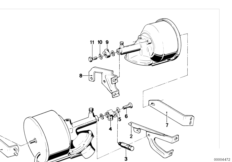 Усилитель тормозов/крепление для BMW E12 520 M20 (схема запасных частей)