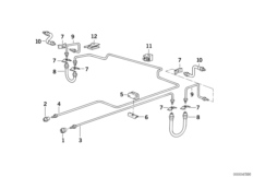 Трубопровод тормозн.привода Зд ABS/ASC+T для BMW E34 530i M60 (схема запасных частей)