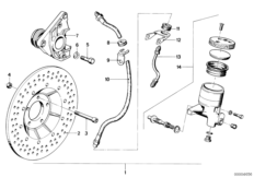 Комплект дооснащ.двухдиск.торм.механизма для MOTO 248 R65 0 (схема запасных частей)