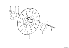 Тормозной диск Пд для BMW 2477 R 60 /7 0 (схема запасных частей)