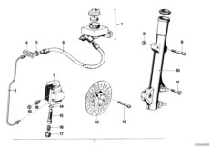 Комплект дооснащ.двухдиск.торм.механизма для MOTO 2476 R75/6 0 (схема запасных частей)