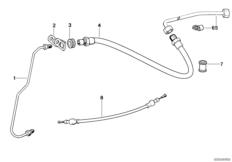 Трубопровод тормозного привода Пд для BMW 2474 R 100 /7 0 (схема запасных частей)