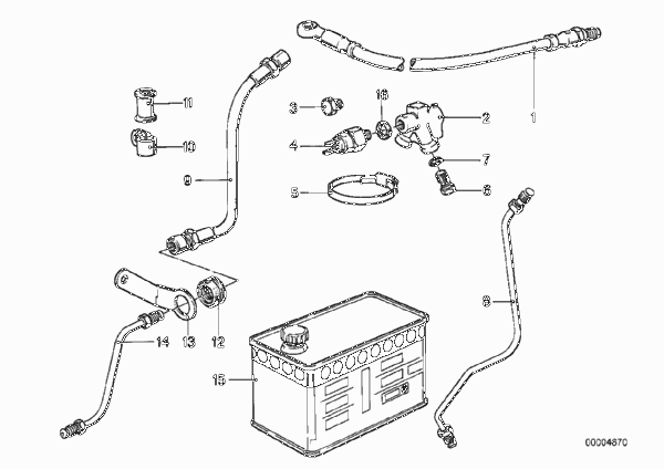 Трубопровод тормозного привода Пд для BMW 2474 R 100 CS 0 (схема запчастей)