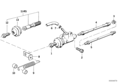 Главный тормозной цилиндр Зд для MOTO K589 K 100 83 (0501,0511) 0 (схема запасных частей)