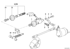Главный торм.цилиндр/ABS Зд для BMW K589 K 100 RT 84 (0504,0505,0514) 0 (схема запасных частей)