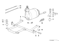 Модулятор давления ABS I для BMW K569 K 75 85 (0562,0571) 0 (схема запасных частей)
