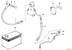 Трубопровод тормозного привода Пд для BMW 2478 R 100 RS 0 (схема запасных частей)