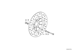 Тормозной диск Пд для MOTO K589 K 100 83 (0501,0511) 0 (схема запасных частей)