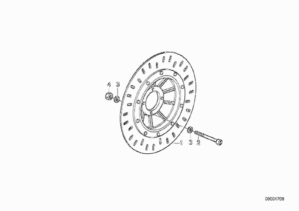 Тормозной диск Пд для MOTO K569 K 75 C (0564,0574) 0 (схема запчастей)